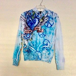 Juniors Peace Colorful Hoodie.